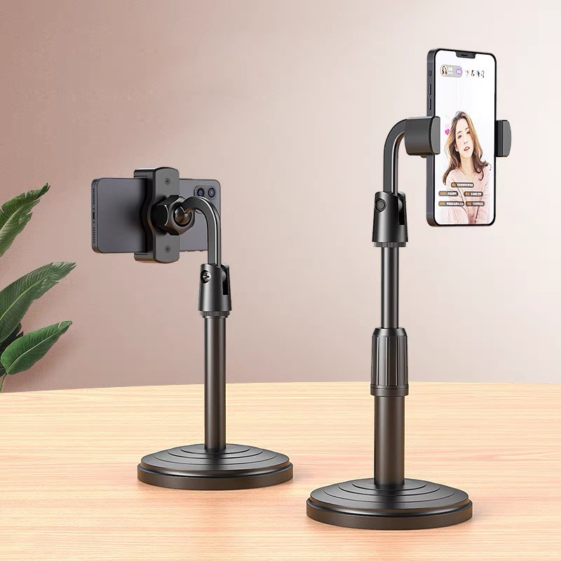 Giá Đỡ Điện Thoại Kẹp Điện Thoại Livestream Quay TikTok Xem Video Xoay 360 Độ Có Đế Để Bàn [KệL]