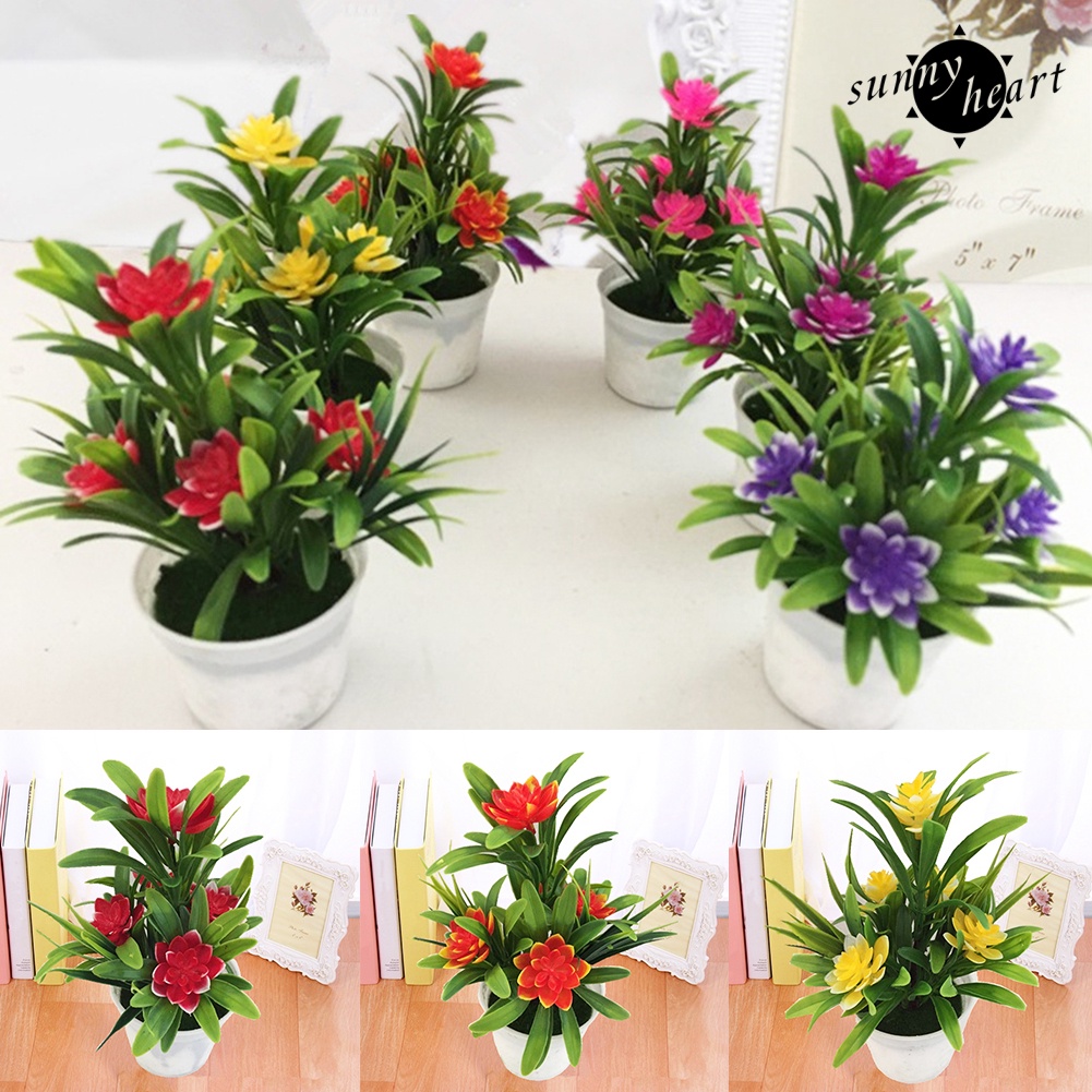 Chậu Hoa Sen Giả Trang Trí Nhà Cửa/Sân Vườn/Tiệc Cưới