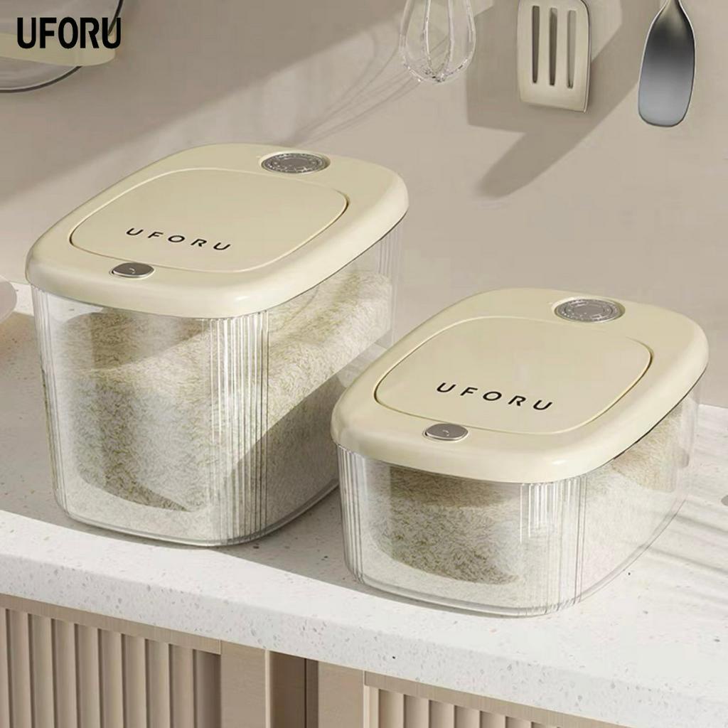 Thùng đựng gạo nhà bếp nút bấm thông minh đa năng uforu nhiều kích cỡ 5kg 10kg - UF435