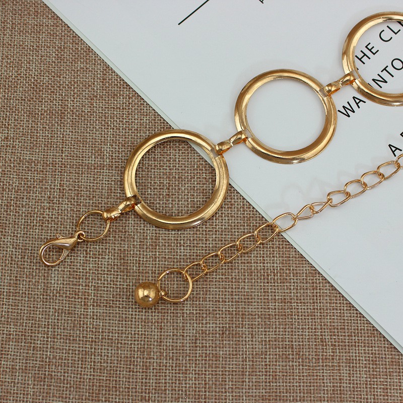 Thắt lưng chuỗi kim loại mạ vàng sành điệu cho phái nữ
