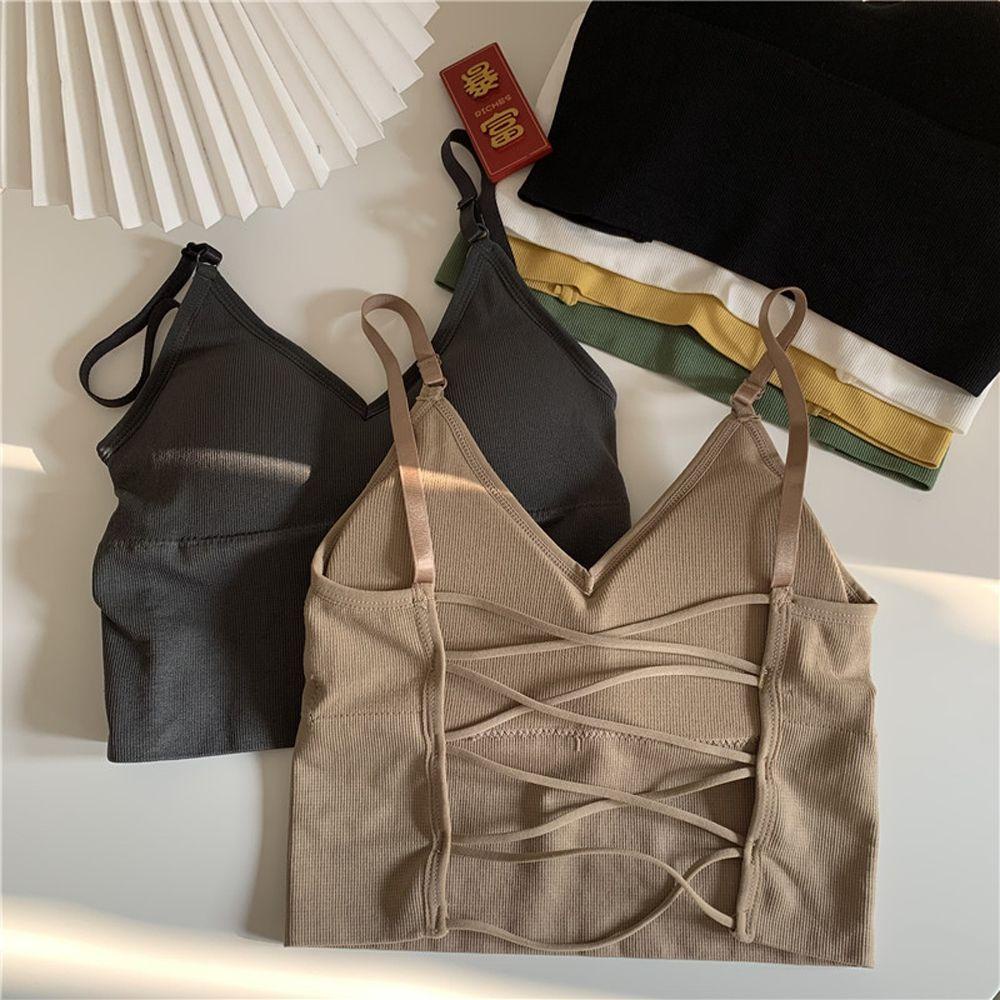 Áo Sát Nách Hở Lưng Bằng Cotton Thoáng Khí Thời Trang Mùa Hè Cho Nữ