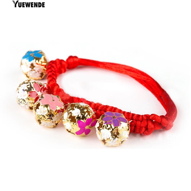 Vòng cổ đan len 5 quả chuông giao màu ngẫu nhiên