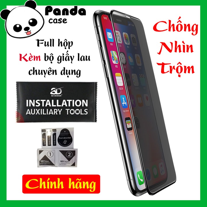 Kính cường lực chống nhìn trộm full màn [LOẠI CAO CẤP] dành cho iphone 6/6plus/6splus/7/7plus/8/8plus/x/xs/11/11promax