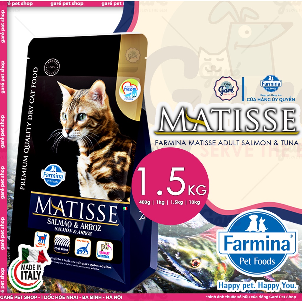 1.5kg - Hạt Matisse Kitten, Indoor dành cho Mèo con dưới 12 tháng tuổi và Mèo trưởng thành từ Ý Farmina Made in Italia