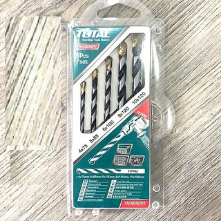 BỘ MŨI KHOAN TƯỜNG 5 CHI TIẾT TOTAL TACSD5055 [CHÍNH HÃNG] MŨI KHOAN BÊ TÔNG ĐUÔI TRƠN