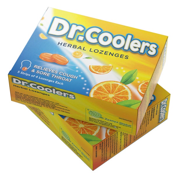 Dr.Coolers Herbal Lozenges- Hỗ trợ giảm đau rát họng, khản tiếng do ho kéo dài, hỗ trợ giảm ho.