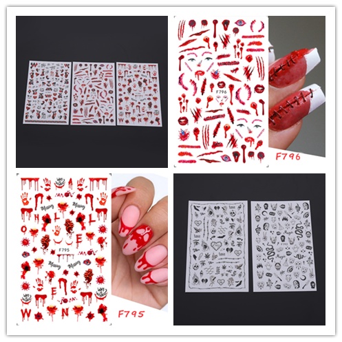 Miếng Dán Móng Nhiều Họa Tiết Phong Cách Halloween