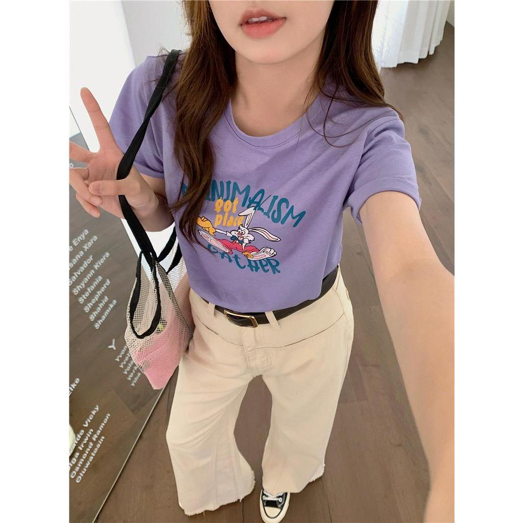 Áo Thun Cotton Nguyên Chất Ngắn Tay In Hình Dễ Thương 63175