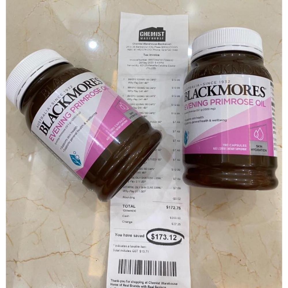 Tinh Dầu Hoa Anh Thảo Blackmore Evening Primrose Oil chính hãng Úc 190 viên