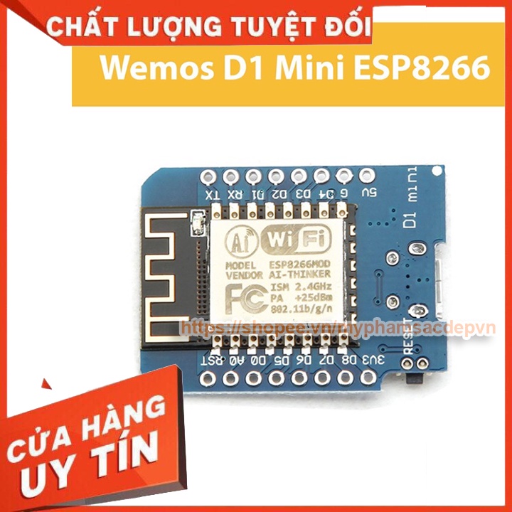 Mạch ESP8266 D1 mini nạp sẵn code pzem - 004T