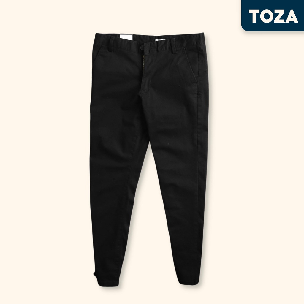 Quần âu màu trơn chất liệu kaki ống ôm cao cấp TOZA 001
