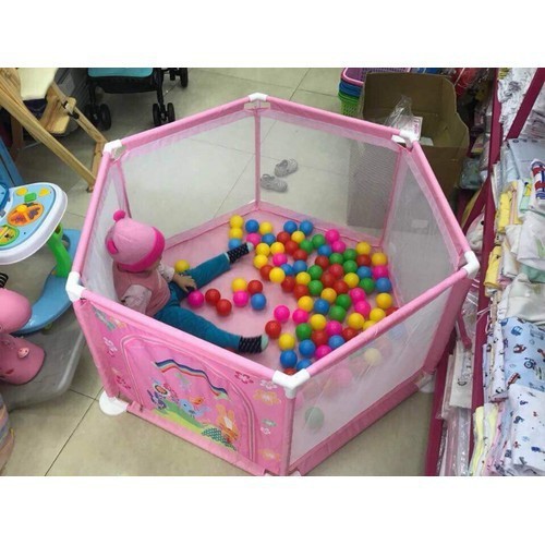 Quây bóng khung inox tặng kèm 10 quả bóng cho bé