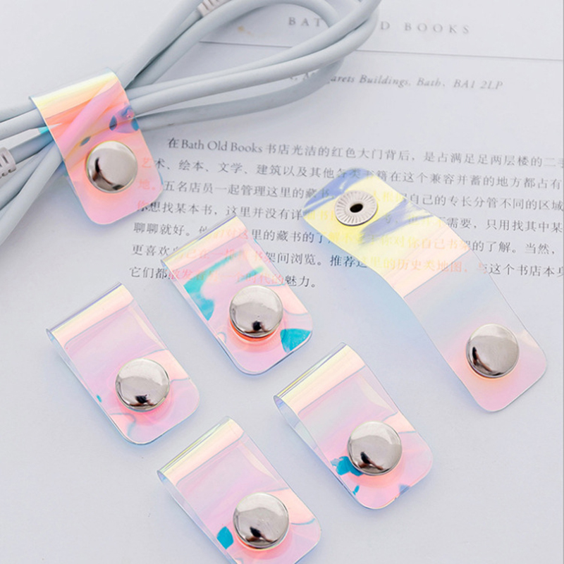Dụng cụ giữ gọn gàng dây cáp/ tai nghe/ dây usb trong suốt tiện lợi