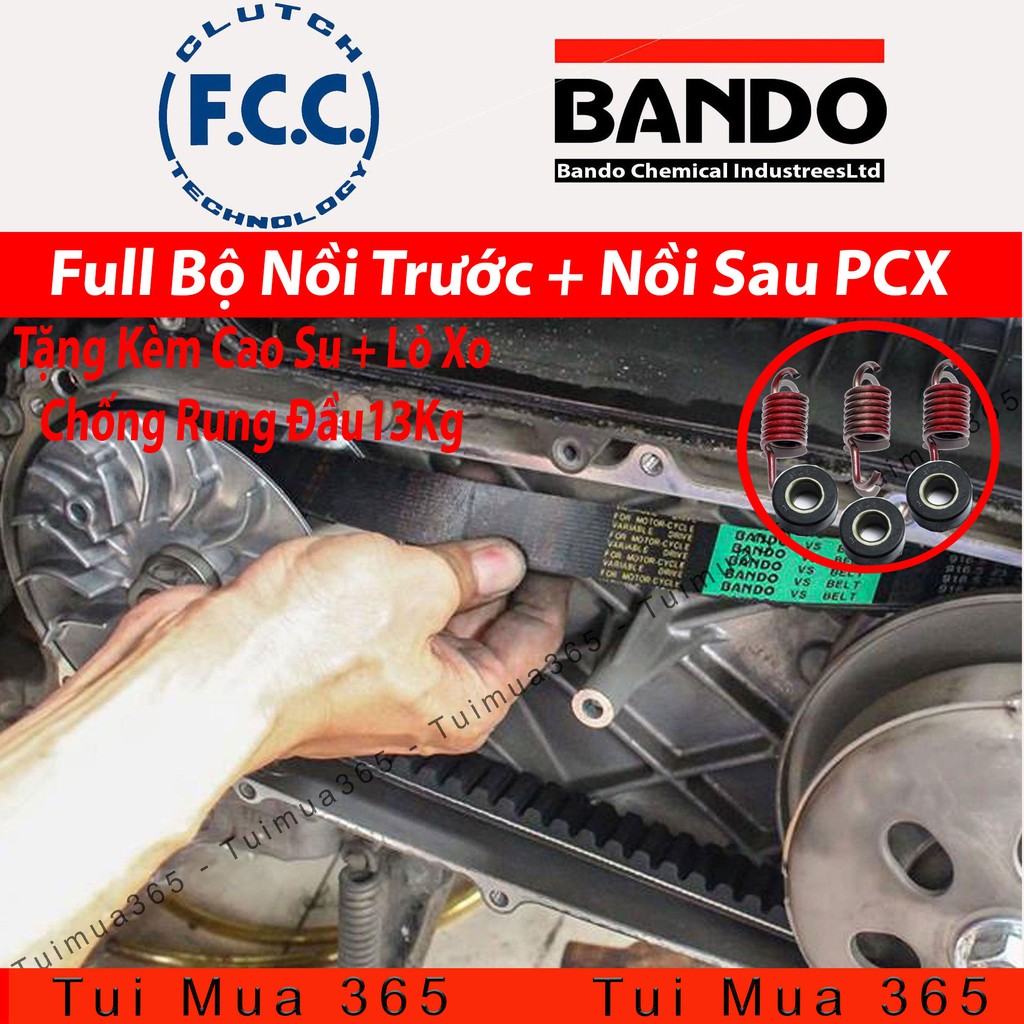 Full Bộ nồi trước và Nồi Sau Honda PCX 125 / 150cc ( Bando / FCC )