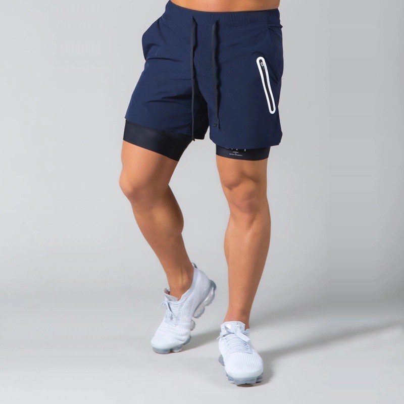 [ GYMEN ] Quần short thể thao nam  thoải mái  chạy bộ mát mẻ vải   tập thể dục  quần bóng rổ  rộng rãi  cỡ lớn  ngoài trời   huấn luyện  hút mồ hôi quần 2 lớp