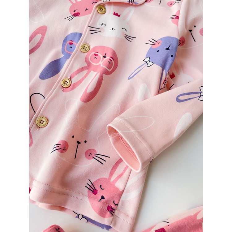Bộ Đồ Ngủ Pijama Cho Bé Gái KIDS MAM & DAD  ơi