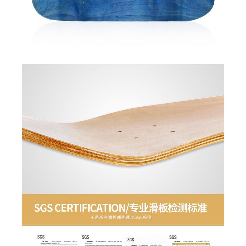 Deck Ván Trượt, Mặt Ván Trượt Skateboard Gỗ Phong Ép 7 Lớp