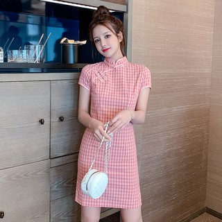 Sườn Xám Cách Tân Ngắn Tay Thời Trang Trẻ Trung Cho Nữ 2020