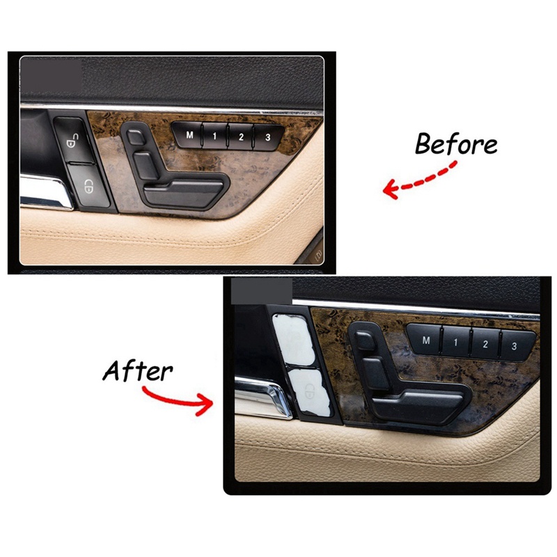 Bộ 4 Vỏ Bọc Nút Công Tắc Khóa Cửa Xe Hơi Mercedes Benz C E Class GLK GL ML W204
