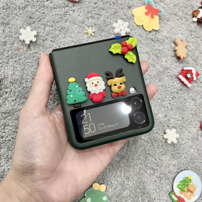 [HOT DEAL SẴN] Ốp Samsung Z Flip 3 / ZFlip 4 chủ đề giáng sinh noel siêu mỏng nhẹ