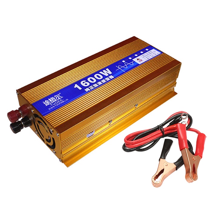 Máy đổi nguồn điện Sóng sin chuẩn 1600W, Kích điện 12V sang 220V