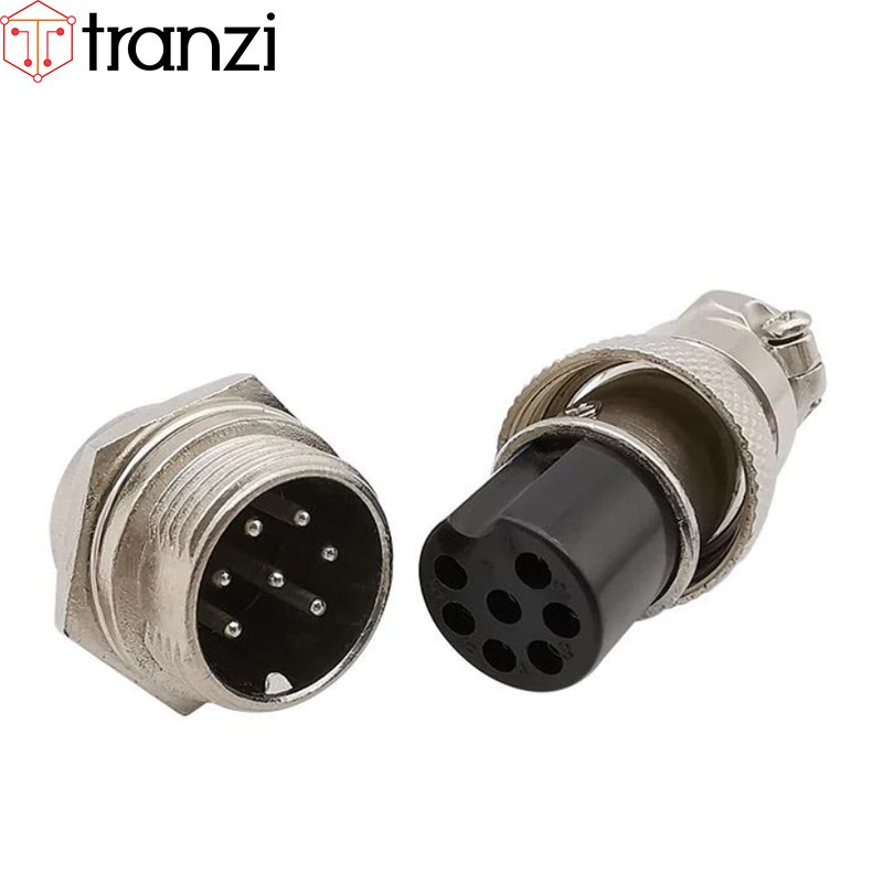 Giắc GX16 7P 16mm bộ đực cái - túi 1 bộ đực cái