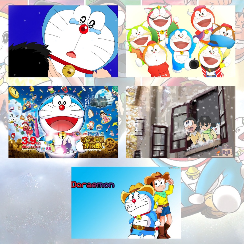 Poster Trang Trí Doraemon, Poster Decal CÓ KEO DÁN Kích Thước A3 30x42cm