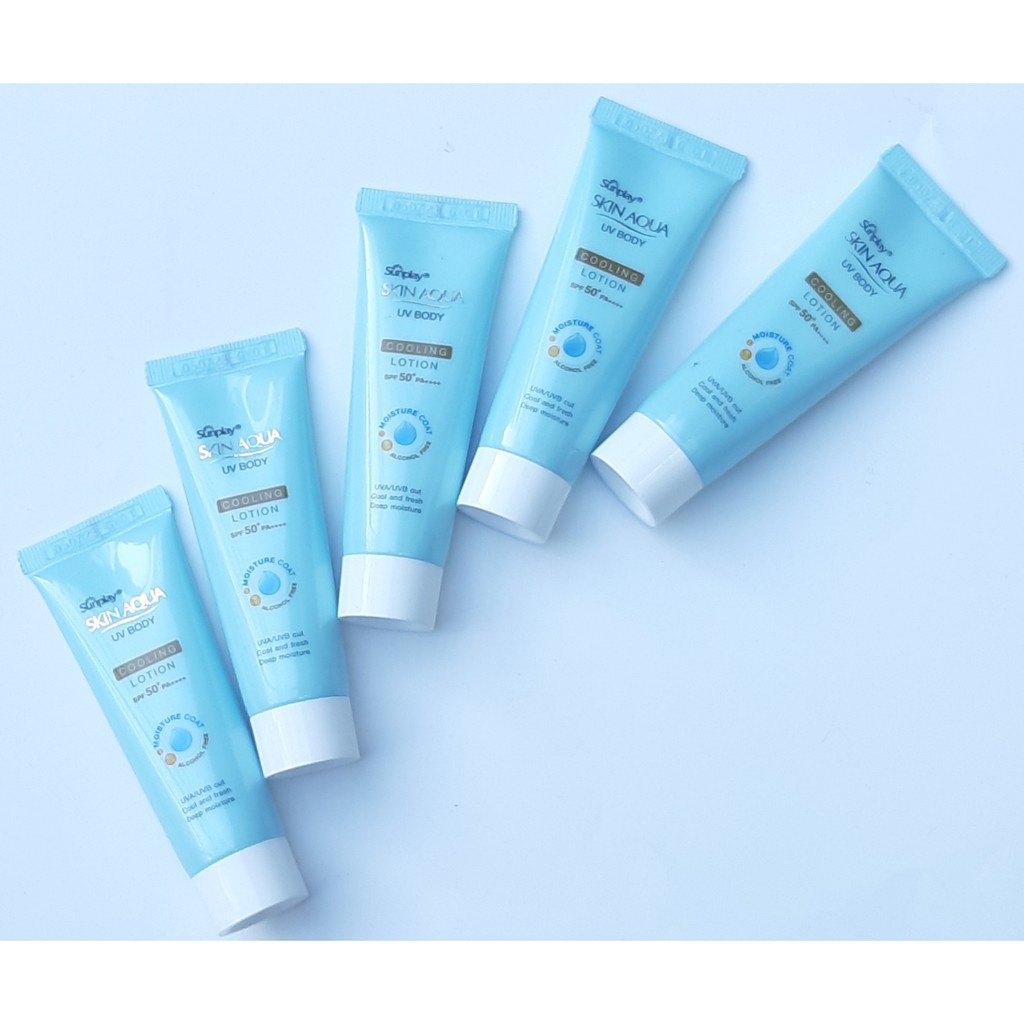 Sunplay Skin Aqua Kem Chống Nắng Dưỡng Thể Mát Lạnh Dưỡng Da UV Body Cooling Lotion SPF 50+ PA++++ 150g