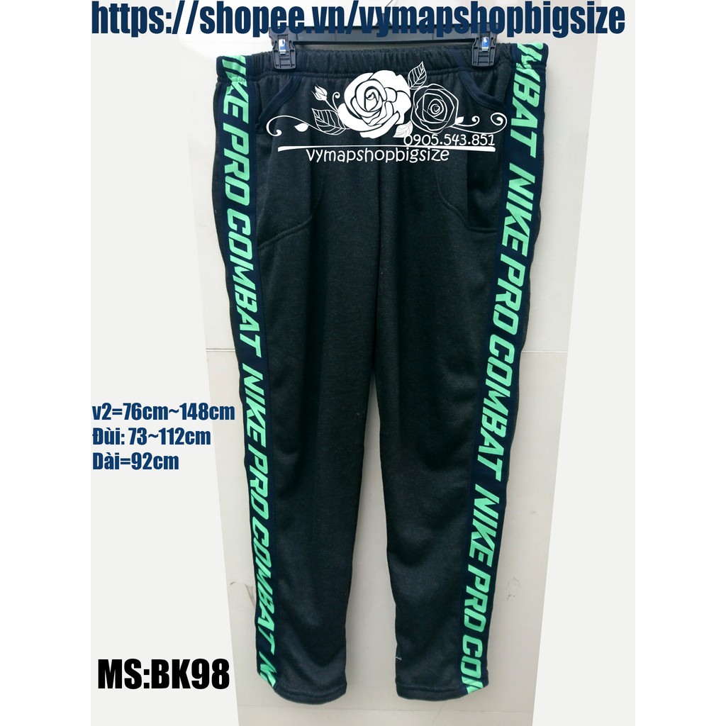 quần bigsize phối chữ 70-100kg