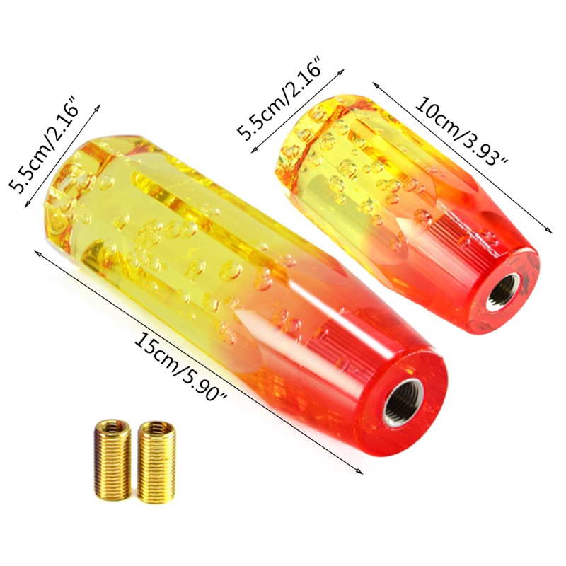 Núm Gạt Cần Số Xe Hơi Có Đèn LED Pha Lê Trong Suốt Thông Dụng 10cm / 15cm