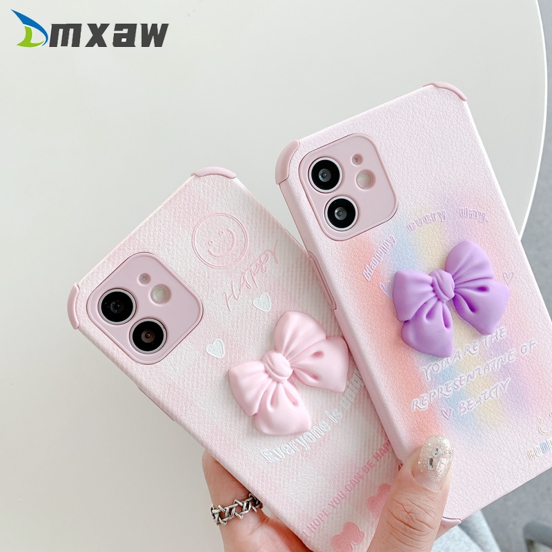 Ốp Điện Thoại TPU Mềm Đính Nơ Cho Oppo Realme XT X2 2 R15 Pro F9 K1 C1 A12e A3s A3 A83 A1 R17 R11s R11 R9s