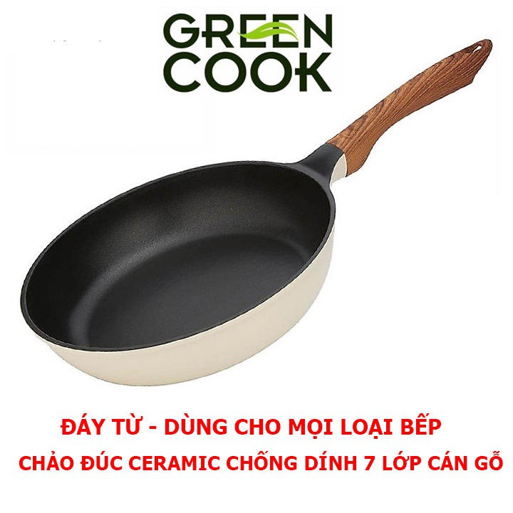 Chảo chống dính cạn lòng vân đá Siêu Bền Sunhouse (18,24, 26, 28, 30 cm) SBD, không dùng bếp từ