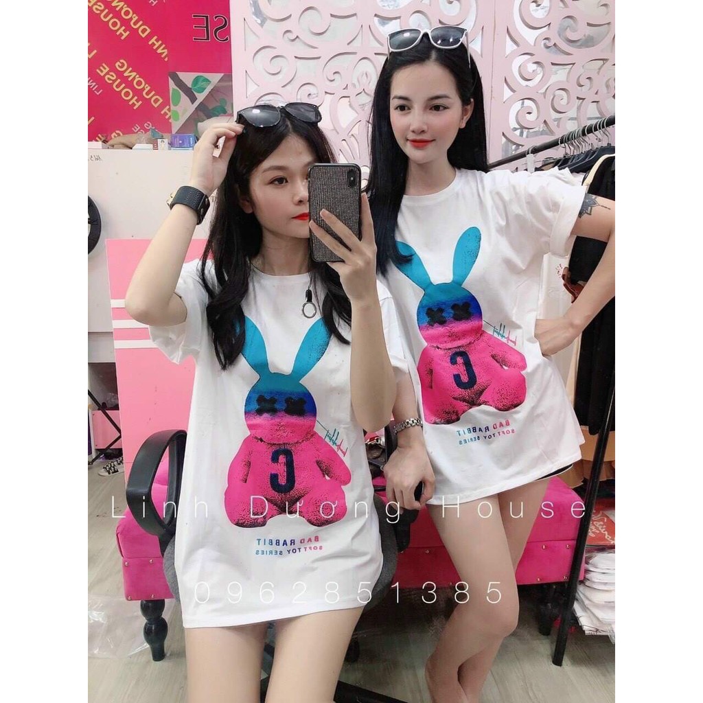 Áo Thun Quảng Châu Nam Nữ Hình Thỏ Bad Rabbit [CHẤT MÁT, KHÔNG XÙ] Áo Phông Nam Nữ Hàng Quảng Châu Cao Cấp Mới Về