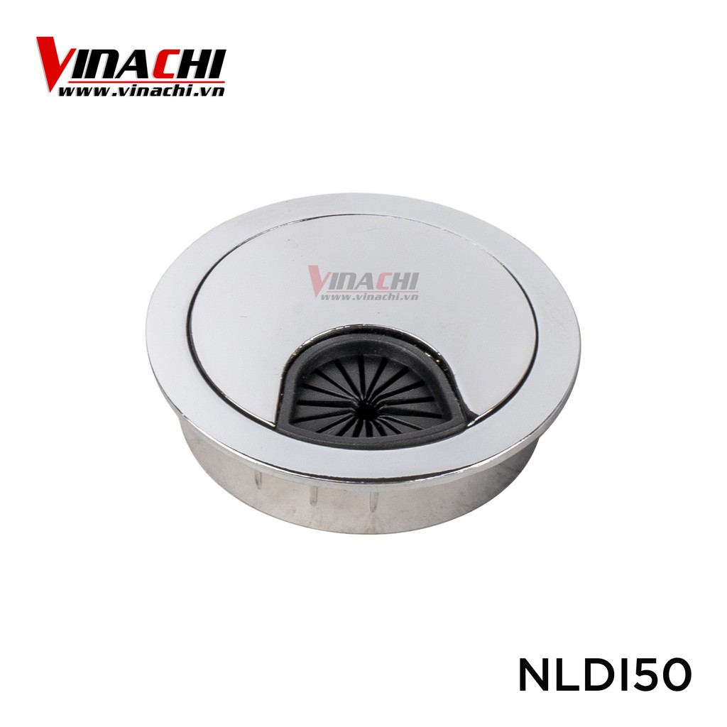 Nắp Luồn Dây Điện Tròn inox - 50mm Nắp Luồn Dây Điện Tròn inox Dùng Trong Bàn Làm Việc