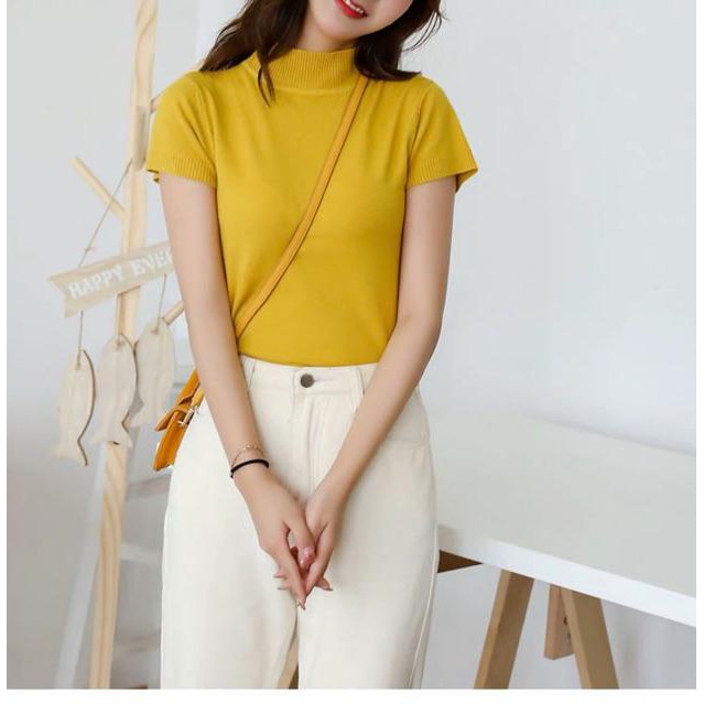 BÁN SỈ ÁO LEN CỔ TRÒN CỘC TAY HÀNG QUẢNG CHÂU LOẠI 1 | BigBuy360 - bigbuy360.vn