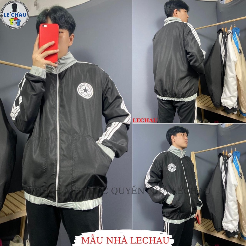Áo khoác dù unisex form rộng in hình NGÔI SAO AKD42 LECHAU jacket nam nữ giá rẻ xịn xò ulzzang hottrend