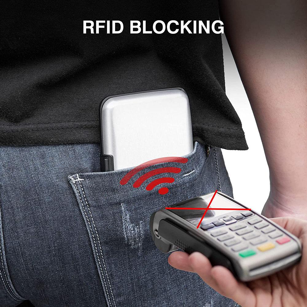 UUMIR Hộp Nhôm Đựng Thẻ Tín Dụng / Danh Thiếp Chống Thấm Nước Tiện Dụng Ốp