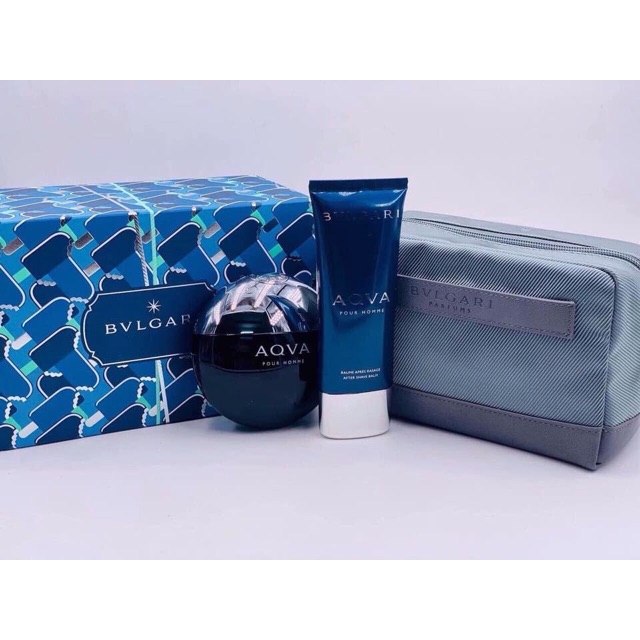 2021 Set nước hoa và dưỡng râu BVL AQVA Pour Homme . ! ` |