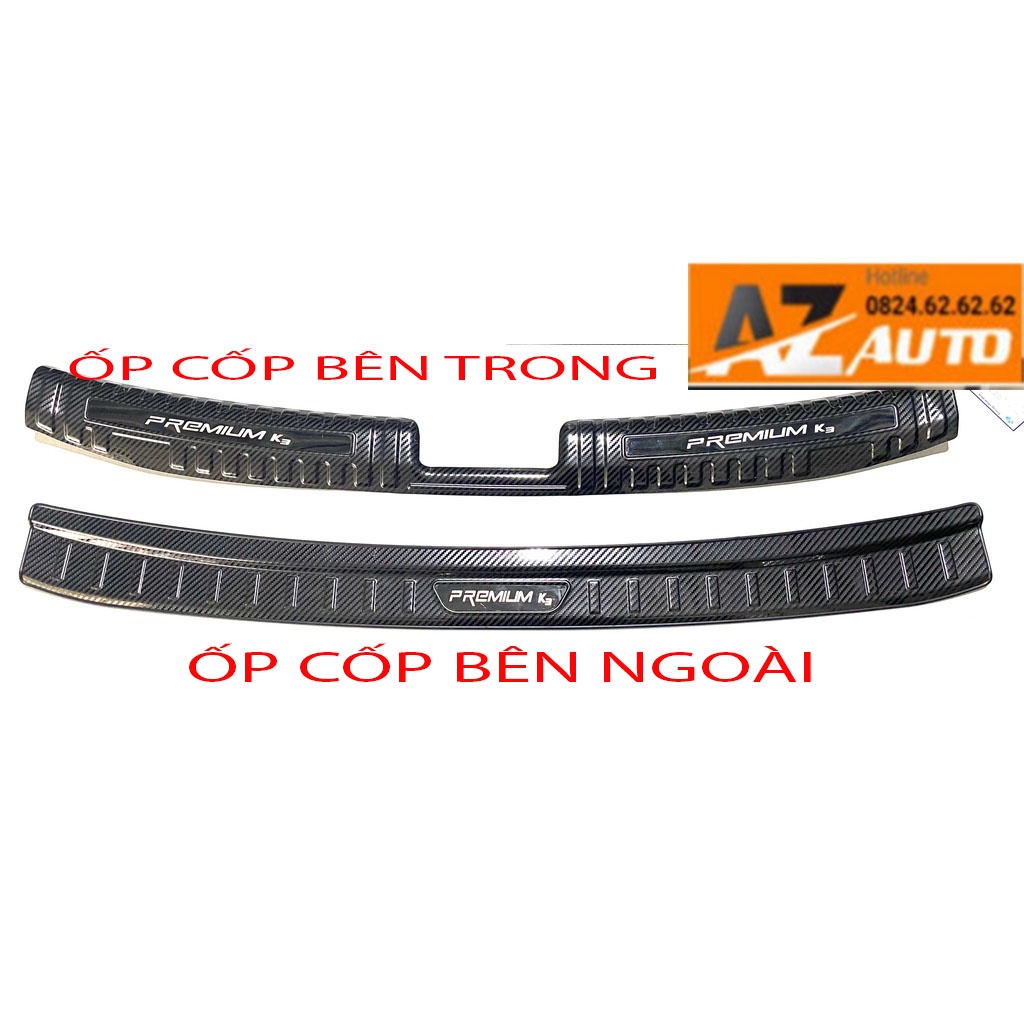 Ốp Chống trầy cốp KIA K3 2021-2022 , VÂN CARBON cao cấp