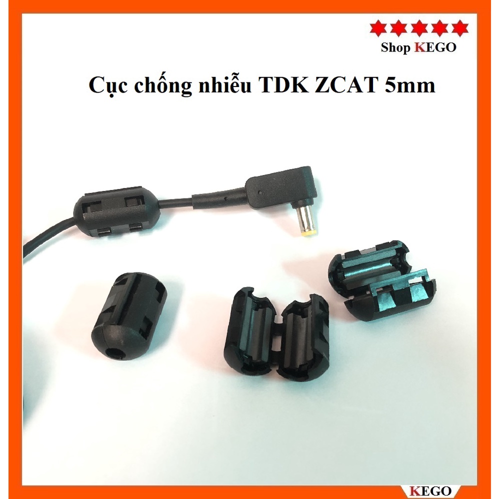 Cục chống nhiễu TDK ZCAT 5mm cho dây cáp, sạc máy tính, dây âm thanh