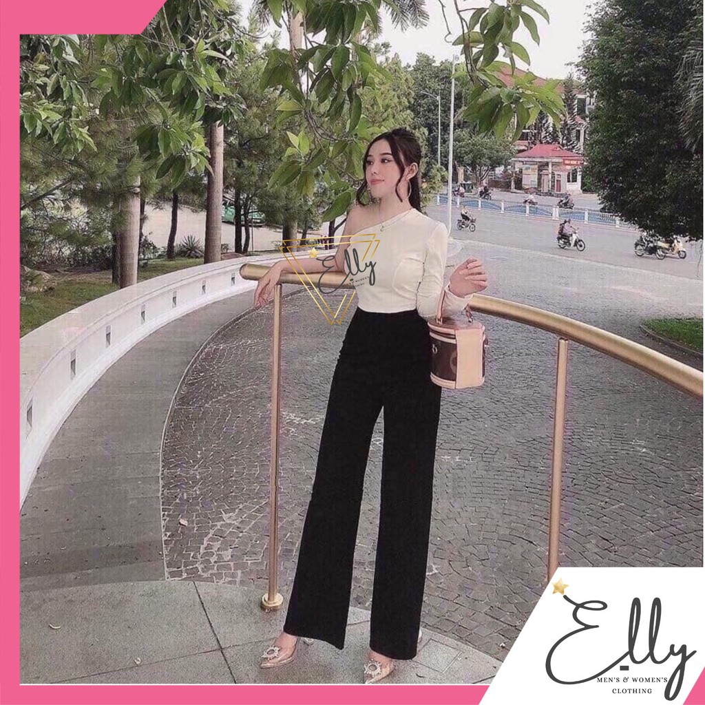 Quần culottes dáng dài khóa sườn chất cát hàn cao cấp