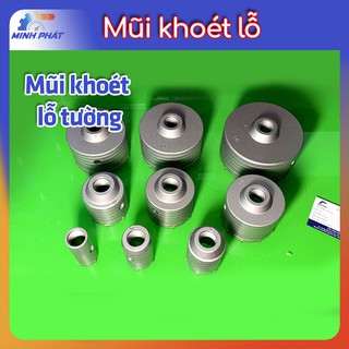 Đầu mũi khoan lỗ khoét đục tường rút lõi bê tông lắp điều hoà máy lạnh ống nước 30-80mm