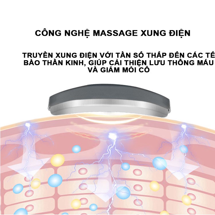 Máy massage cổ vai gáy, máy massage cầm tay với công nghệ xung điện đến các tế bào thần kinh giúp xoa bóp tuần hoàn cổ