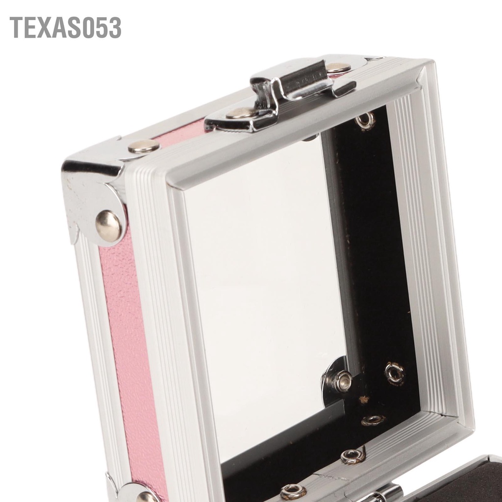 [Hàng Sẵn] Hộp Đựng Đầu Mài Móng Tay 25 Lỗ Bằng Nhôm Tiện Dụng Chống Bụi Dùng Trưng Bày【Texas053】