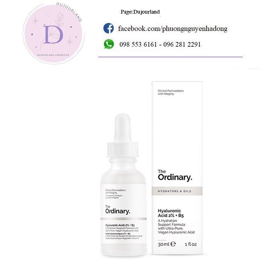 Tinh Chất Cấp ẩm hồi phục The Ordinary Hyaluronic Acid 2% + B5