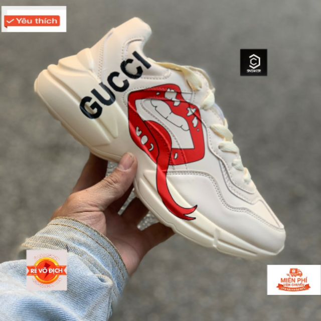 < FLASH SALE > VIDEO + ẢNH THẬT > GIÀY SNEAKER  TRẮNG THẤP CỔ ĐỎ