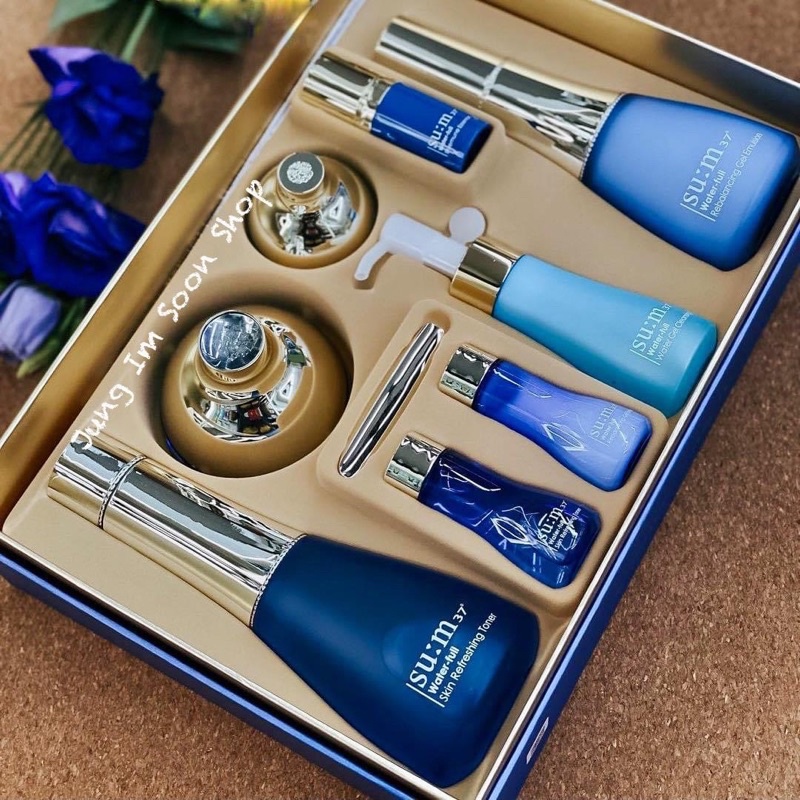 &gt;Bộ Dưỡng Su:m37 Xanh Sum Water Full 8SP ✅Phiên bản mới 4/2021