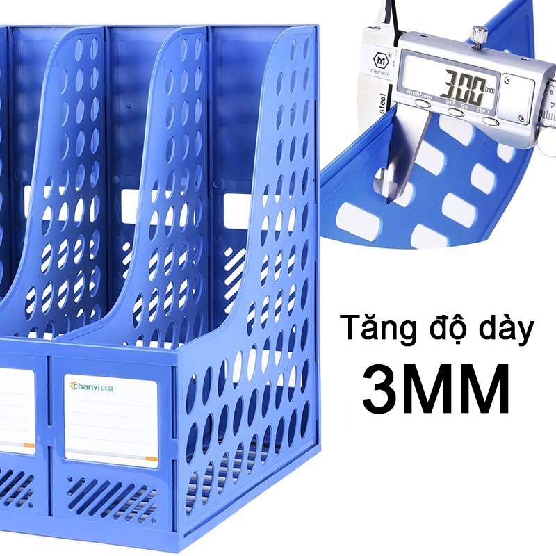 3 ngăn có thể rời kệ để hồ sơ quản lý hồ sơ kệ nhựa lưu trữ thông tin giá để tài liệu văn phòng khung GM-ZLJ001/2