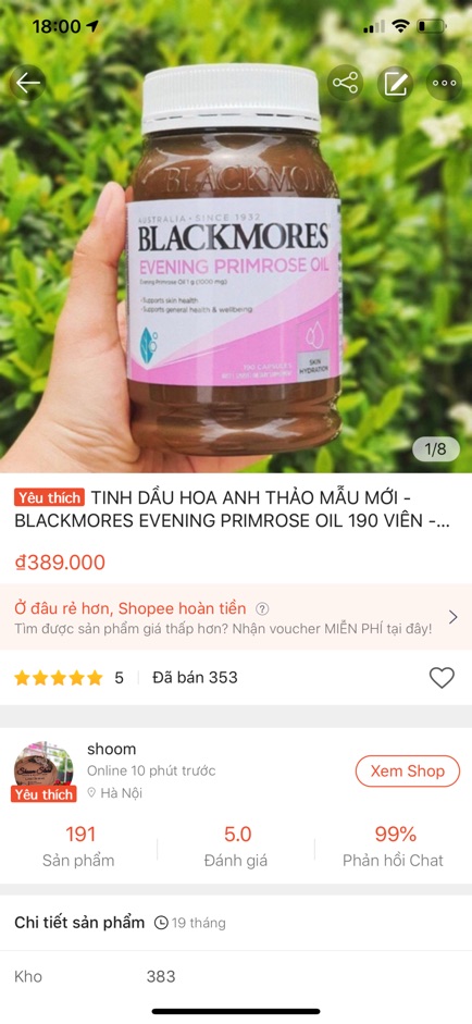TINH DẦU HOA ANH THẢO ÚC - BLACKMORES EVENING PRIMROSE OIL 190 VIÊN - ĐỦ BILL | BigBuy360 - bigbuy360.vn