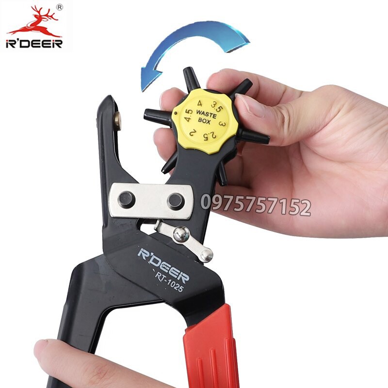 Kìm bấm lỗ đa năng cao cấp R’DEER, bấm dây nịt, thắt lưng, bấm dây da đồng hồ, giày dép, bìa cứng
